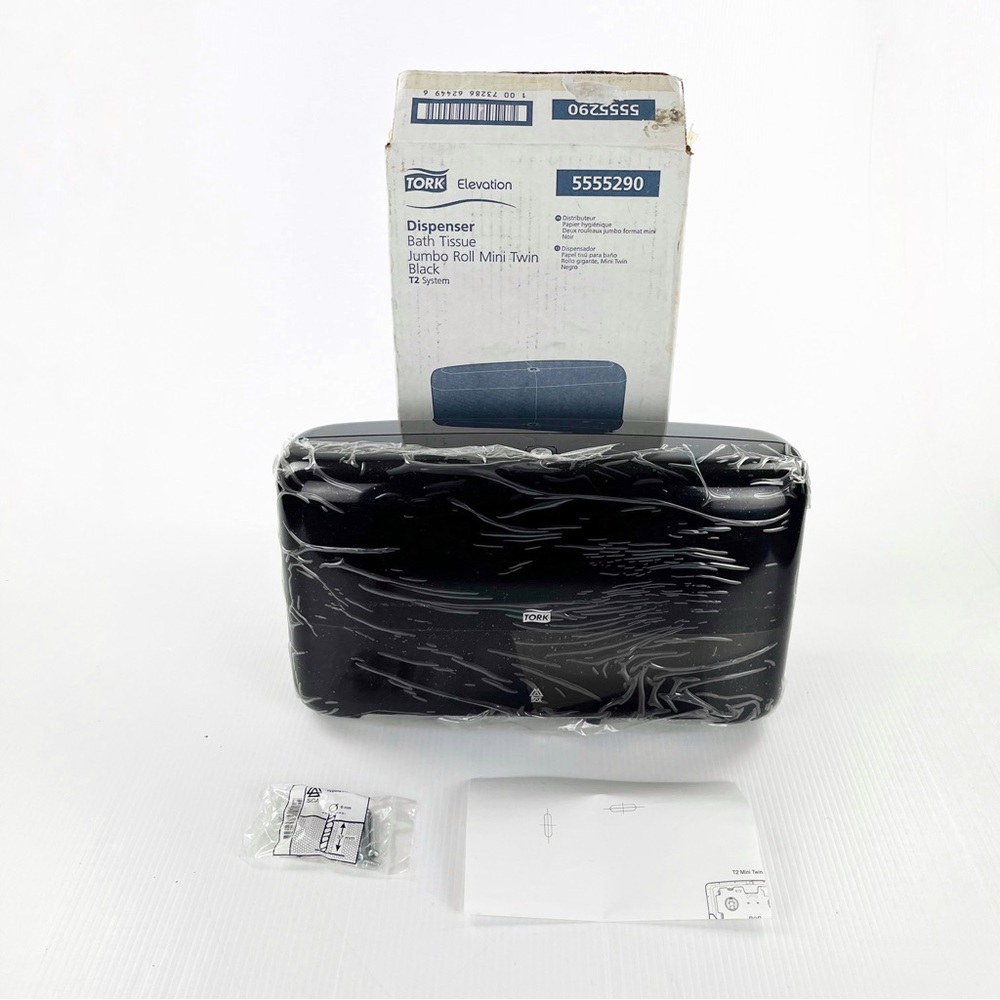 Tork Elevation Twin Mini Jumbo Roll Bath Tissue Dispenser Black 5555290